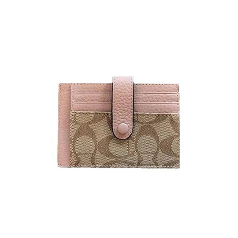 Corehide™ Monogram Ultra-thin Ins Style Card Holder Fashion Mini Short Envelope For Women Appliques Card&ID Wallet Credit Card Purse