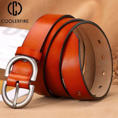 Corehide™ New Belts for Women Genuine Leather Cowskin High Quality Fashion Belt Jeans Belts for Dress Luxury Brand Women's Belt LD032-1