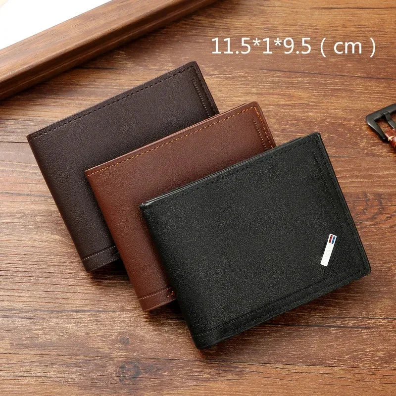 Corehide™ Men's leather short wallet thin wallet foldable minimalist soft leather wallet