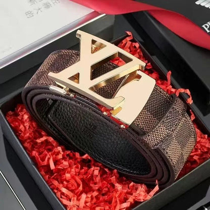 Corehide™ New genuine leather men belts waistband alloy automatic buckle men and women waistband versatile jeans belts for men