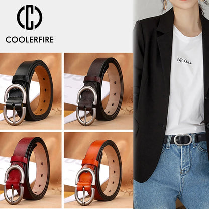 Corehide™ New Belts for Women Genuine Leather Cowskin High Quality Fashion Belt Jeans Belts for Dress Luxury Brand Women's Belt LD032-1