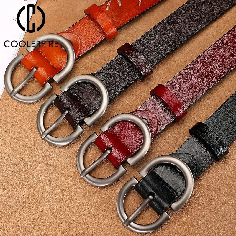 Corehide™ New Belts for Women Genuine Leather Cowskin High Quality Fashion Belt Jeans Belts for Dress Luxury Brand Women's Belt LD032-1