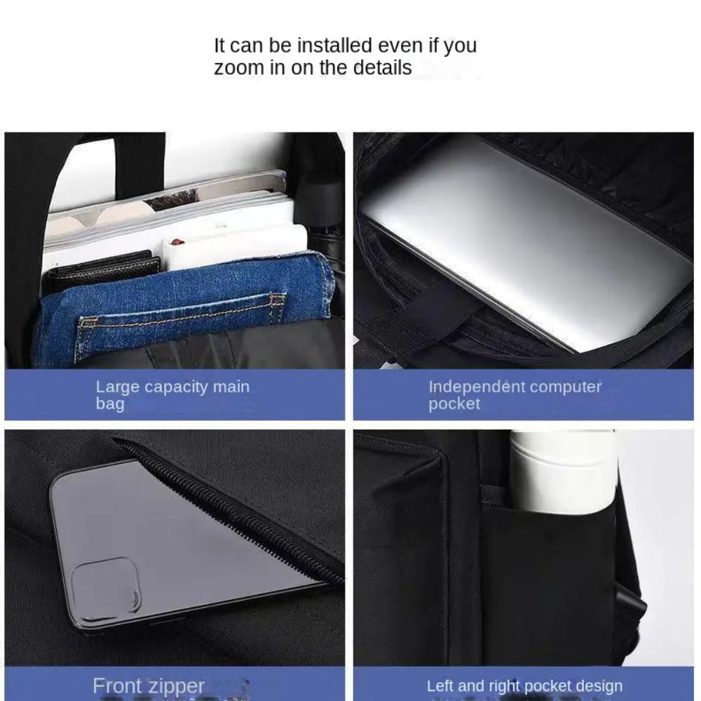 Corehide™ Trendy Men's Minimalist Backpack Versatile Backpack Large Capacity School Student Computer Travel Bag Washable Unisex Backpack