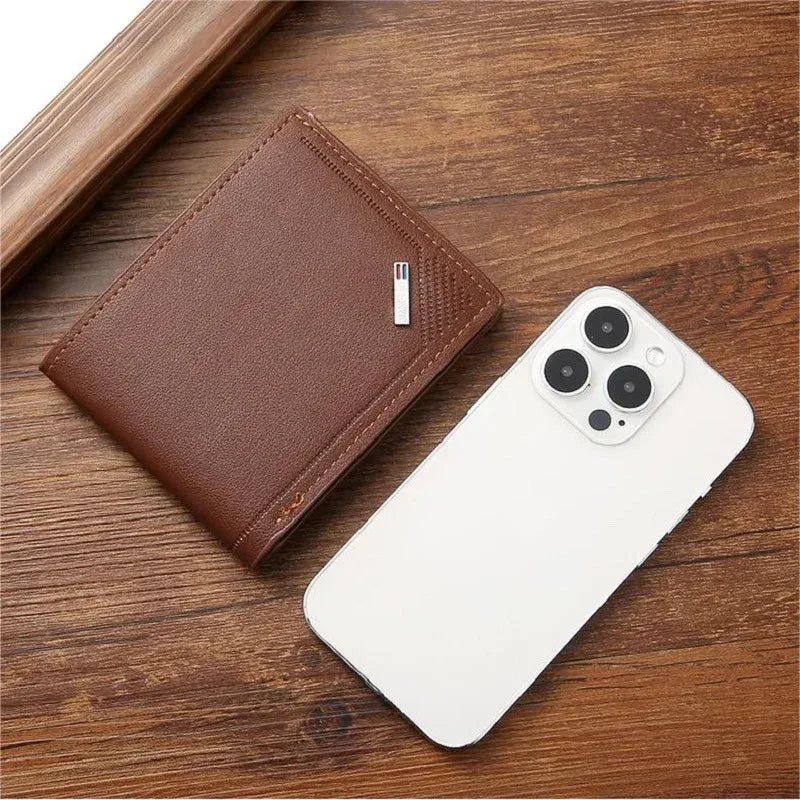 Corehide™ Men's leather short wallet thin wallet foldable minimalist soft leather wallet