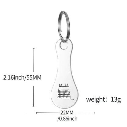 Corehide™ 1Pcs Cart Shopping Token Trolley Key Keychain Coin Quarter Grocery Supermarket Holder Keyring Metal Ring Change Unlock Coins